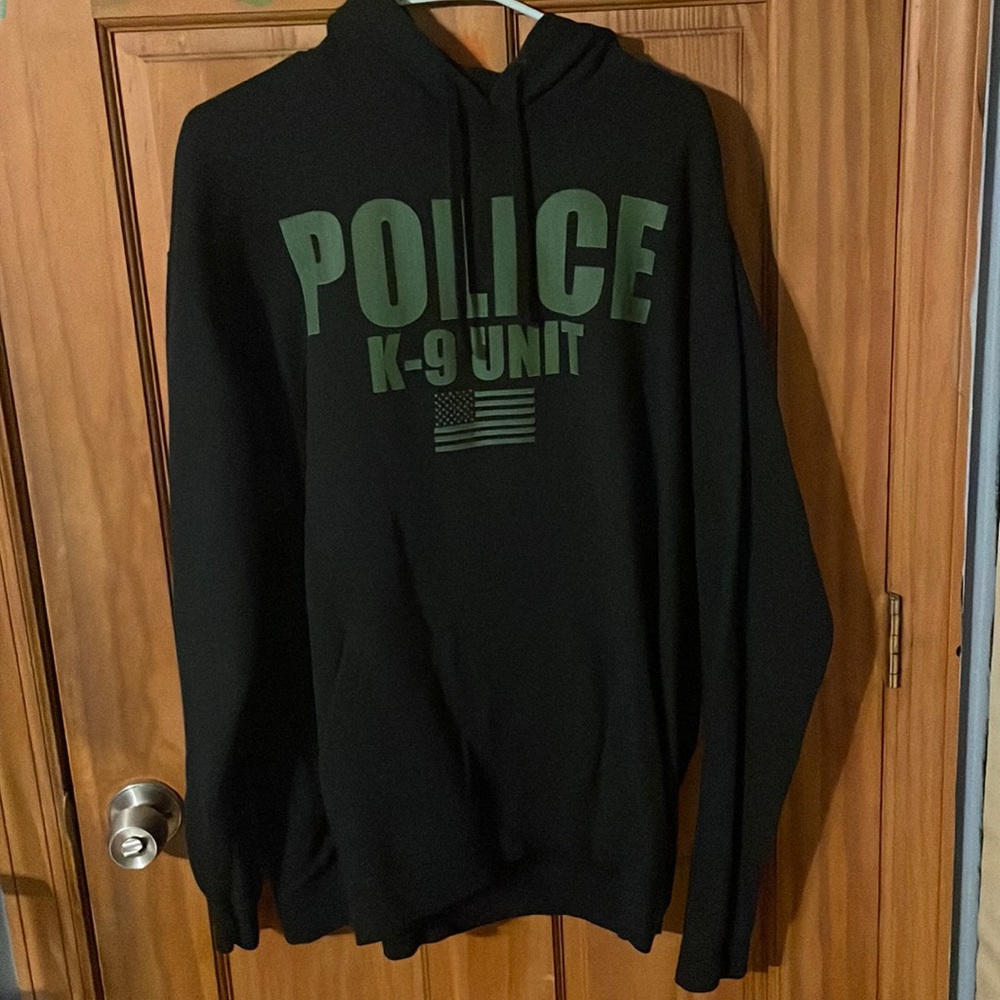 Black police hoodie